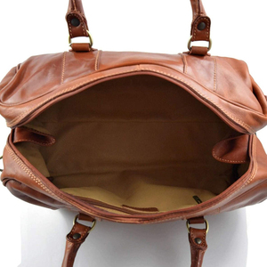Sac de voyage multifonctionnel sur mesure avec fermeture éclair large, en cuir de luxe durable, de haute qualité, vintage et tactique - Product Image 4