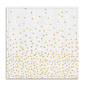 Servilleta de Algodón Blanca con Estampado de Lunares para Navidad, Servilleta Decorativa Superabsorbente para Mesa Navideña - Product Image 2