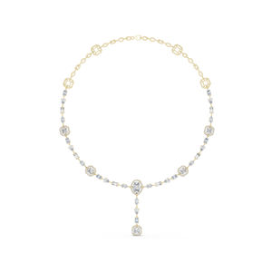 สร้อยคอทองคำ 14k ประดับมรกต/เพชรรูปหยดน้ำ/รูปไข่/รูปทรงกลม สำหรับเจ้าสาว |   เพชรที่เพิ่งเพาะเลี้ยง - Product Image 1