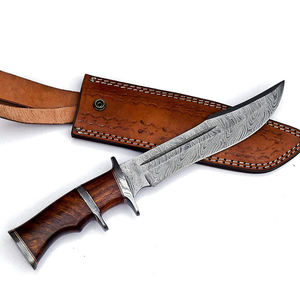 Cuchillo de Caza Hecho a Mano de Acero de Damasco con Mango de Acero de Damasco, Herramienta de Supervivencia para Campismo y Aventura, Regalo, Uso OEM - Product Image 6