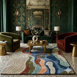 Creative Abstract Carpet Modern Hand Tufted Soft Area Rug for Bedroom Living Room Artistic Decorative Nordic Indoor <b>Floor</b> Mat - Product Image 4
