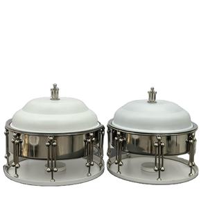 Tabletop <b>Food</b> Server Chaffing Dishes Vintage Chaffing Dish Round <b>Food</b> Serving Dish for Wedding Birthday <b>Party</b> <b>Food</b> Server - Product Image 1