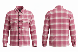 Camisa de Franela a Cuadros de Alta Calidad 100%, Manga Larga, Casual, con Botones, para Otoño e Invierno, Personalizable - Product Image 6