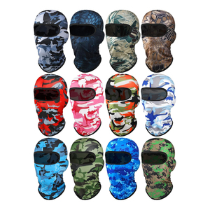 Masque facial en balaclava camouflage unisexe, style sportif pour adultes, utilisation quatre saisons, impression par transfert thermique, 100% polyester - Product Image 4