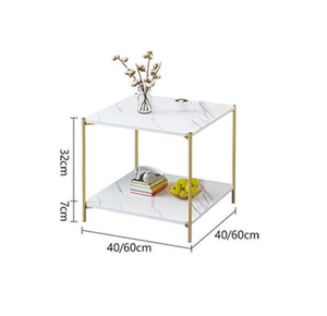Luxury Round Steel Glass Coffee <b>Table</b> with Fish Scale Design Stainless Steel Marble for Living Room - Product Image 4