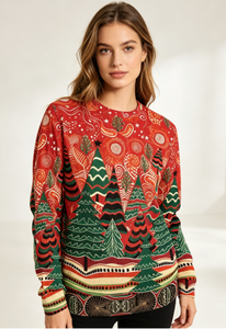 Unisex Merry Christmas <b>Raglan</b> <b>Sleeve</b> <b>Long</b> <b>Sleeve</b> Color Block Front Logo Eco-Friendly Breathable <b>T</b>-<b>Shirt</b> - Product Image 5