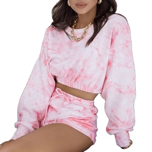 <b>Tie</b> Dye <b>Set</b> Jogger Woman Casual Washed New Arrival Loose Workout Wholesale Unique High Waist - Product Image 2