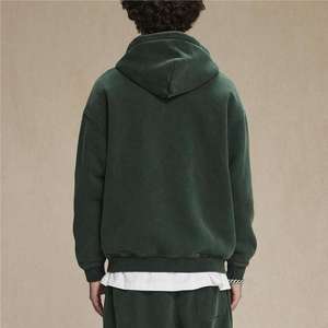 Sweat-shirt à capuche unisexe vintage délavé, entièrement zippé, en coton épais, coupe oversize, style streetwear personnalisé - Product Image 3