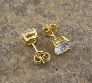 Pendientes de Plata de Alta Calidad con Circonita Cúbica AAA, Engaste de Bisel, Pendientes Colgantes de Lujo Unisex para Bodas y Fiestas - Product Image 1
