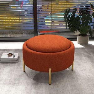 Taburete Otomano de Madera Maciza de Primera Calidad, Asiento Tapizado para Decoración del Hogar, Oficina u Hotel - Product Image 2