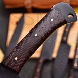 Juego de Cuchillos de Chef Profesionales de Acero al Carbono de 5 Piezas, Marca Ahmad Fabric, Hechos a Mano, Mango de Resina, Funda de Cuero, Diseño Moderno, Personalizable - Product Image 3