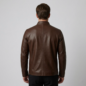 Veste en cuir sur mesure pour homme, coupe ajustée |   Fabricant de vêtements de mode haut de gamme, respirants, élégants et très demandés - Product Image 2