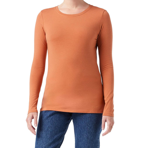 Camiseta de Alta Calidad para Mujer, Manga Corta, Color Sólido, Cuello en V, Corte Casual, Largo Regular, con Cierre, 100% Algodón, Primavera/Verano - Product Image 4
