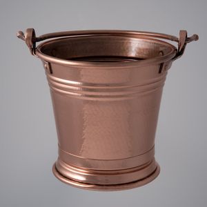 Cubo enfriador de vino de cobre de lujo hecho a mano con superficie martillada, soporte de hielo de acero inoxidable para hoteles, hogares, restaurantes y decoración. - Product Image 1