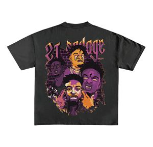 Camisetas Oversize 2026 para Hombre, Estilo Boxy, Hip Hop, Color Sólido, 100% Algodón, 305 GSM, Streetwear - Product Image 3