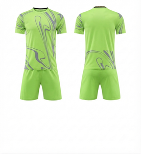 Conjunto de Uniforme de Fútbol Personalizado Unisex, 100% Poliéster, Impresión por Transferencia de Calor, Tejido de Malla Transpirable de Secado Rápido, Cuello Redondo - Product Image 1