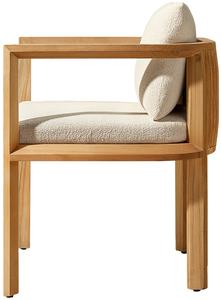 Fauteuil de salle à manger en teck clair de haute qualité avec coussin rembourré, design moderne durable pour l'hôtellerie et l'usage domestique, vente en gros et exportation - Product Image 2