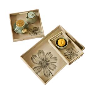ชุดถาดไม้ 3 ชิ้น ของตกแต่งสำนักงานและอุปกรณ์เสริมที่หรูหรา เหมาะสำหรับจัดระเบียบอุปกรณ์สำนักงาน ของใช้ในครัว และอุปกรณ์บนโต๊ะอาหาร - Product Image 1