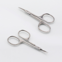 Ciseaux à cuticules professionnels, courbés, en acier inoxydable, pour droitiers, durables, outil de manucure de précision, nouveau design