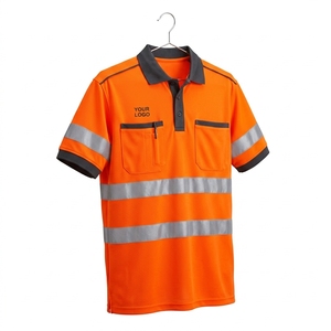 Polo de travail en maille polyester respirante pour entrepôt, marque privée, fournisseur de vêtements de travail - Product Image 1