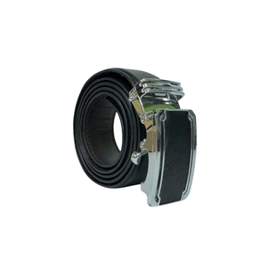 Cinturón Automático para Hombre con Hebilla de Aleación Negra, Ajustable, Casual, para Negocios, Impermeable, Ligero y Duradero - Product Image 1