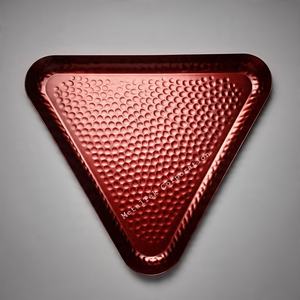 Bandeja decorativa triangular naranja de grado alimenticio multiusos para servir aperitivos, decoración organizadora o elegante acento para el hogar, color personalizado - Product Image 5