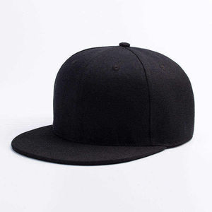 Urban Fashion Snapback Cap Wide <b>Flat</b> Visor OEM Breathable Mesh Back Casual Sportswear Classic Dancing Plain Customizable <b>Hats</b> - Product Image 1