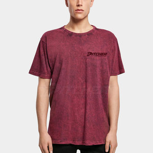 Camiseta Moderna para Hombre con Lavado Ácido, Costuras Resistentes, Tacto Suave, Estilo Casual Relajado, Prenda Esencial de Moda Urbana - Product Image 3
