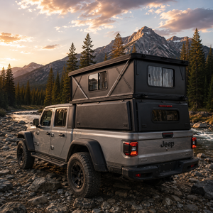 Caja de Carga Rígida de Aluminio <span class=keywords><strong>para</strong></span> Camioneta, <span class=keywords><strong>Camper</strong></span> Plegable con Techo Elevable y Puertas Laterales Tipo Gullwing <span class=keywords><strong>para</strong></span> <span class=keywords><strong>Jeep</strong></span> <span class=keywords><strong>Gladiator</strong></span> - Product Image 2