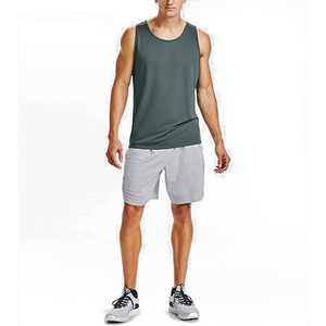 Camiseta sin mangas de poliéster de secado rápido para hombre, color sólido, cuello redondo, estilo casual deportivo, construcción ligera - Product Image 5