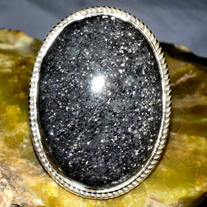 Anillo de piedra solar de Plata de Ley 925, anillo de declaración de piedra solar natural dorada para compromiso y regalo para ella - Product Image 1