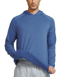 เสื้อฮู้ดผู้ชายแบบมีซิป ผ้าฟลีซบุซับในอุ่นสบาย แห้งเร็ว ระบายอากาศได้ดี คุณภาพสูง สีพื้น เหมาะสำหรับฤดูหนาว - Product Image 3