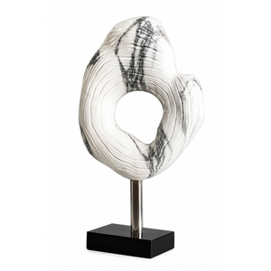 Escultura Abstracta Moderna de Lujo con Acabado de Mármol, Decoración de Mesa para Sala de Estar, Estatua de Arte Minimalista con Curvas Fluidas para Oficina - Product Image 1