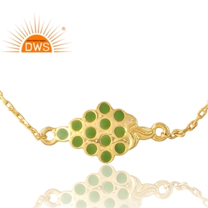 Nueva tendencia de diseño 925 Plata 18K chapado en oro esmalte pulsera Demi Fabricación de joyería fina - Product Image 4