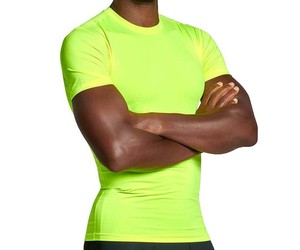 Nouveautés : Vêtements de sport, vêtements de gym, t-shirts de compression, meilleurs t-shirts thermiques à manches courtes, séchage rapide, haut en polyester tricoté sur mesure - Product Image 3