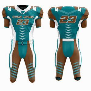 Camiseta de Fútbol Americano Personalizada para Hombre, Sublimada, Transpirable, de Poliéster, Cuello en V, Manga Corta, Número de Equipo 23 - Product Image 4