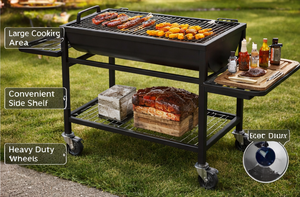 Parrilla de Gas Comercial Metal Drake con Estructura de Acero Inoxidable, Ruedas Bloqueables, Estante de Almacenamiento, Capacidad de 11-20L, Estación de Cocina para Exteriores - Product Image 5