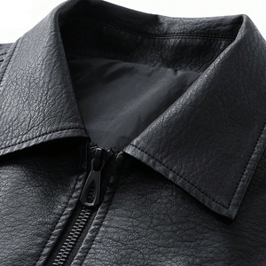 Chaquetas de Cuero de Alta Calidad al por Mayor para Hombre, Fabricación de Chaquetas con Cierre para Hombre, Chaquetas de Cuero Sintético con Color Personalizado - Product Image 4