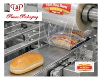 Machine d'emballage automatique horizontale pour pains à hot-dogs et croissants