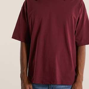 เสื้อยืดผู้ชายทรงโอเวอร์ไซส์ ผ้าถักคุณภาพสูง สีพื้น เรียบง่าย สวมใส่สบาย ผลิตจากผ้าฝ้าย 100% เป็นมิตรต่อสิ่งแวดล้อม ป้องกันแบคทีเรีย แห้งเร็ว ระบายอากาศได้ดี - Product Image 6