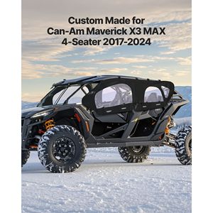 Porte Superiori per Cabina Can Am Maverick X3 MAX 4 Posti 2017-2024, Antivento Morbide con Cerniera Migliorata, Compatibili con i Modelli 2024 - Product Image 2