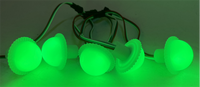 Lumières LED à points pixel 12V 50mm Cabochon RGB IP67 PC pour décoration extérieure de manèges, angle de faisceau de 120 degrés, CRI 85