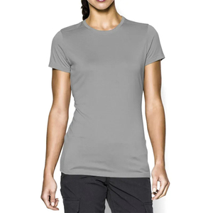 เสื้อยืดผู้หญิงไซส์ใหญ่ XL สีขาวล้วน พิมพ์ลายตามสั่งจากโรงงาน สำหรับฤดูร้อน แขนสั้น ผ้าถัก คอปกเรียบ ย้อมสีพื้น - Product Image 3