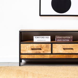 ตู้วางทีวีอเนกประสงค์ 3 ลิ้นชัก รุ่นอินดัสเทรียล วัสดุโลหะและไม้ ยี่ห้อ Vandana Altis Novara - Product Image 3