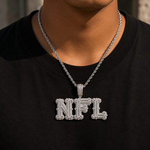 Moissanite Custom Letter <b>Pendant</b> Brilliant Round Diamond Men's Hip Hop Name <b>Pendants</b> - Product Image 5