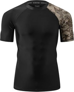 T-shirts pour hommes à coupe ample, haute élasticité, respirants, séchage rapide, pour sports de plein air, fitness, grandes tailles, tissu tricoté uni - Product Image 5