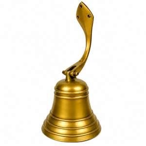 Cloche de bateau nautique verte moderne en aluminium, faite à la main, avec corde de tirage, décorative murale, pour décoration marine, maritime, côtière ou d'intérieur. - Product Image 4