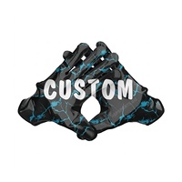 Guantes de Receptor de Fútbol Americano Personalizados con Agarre Adhesivo de Silicona en la Palma, Marca Privada OEM, para Jóvenes y Adultos