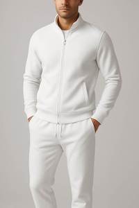 Conjunto Deportivo para Hombre, Color Beige, Chaqueta y Pantalones Deportivos de Primera Calidad, Ropa Deportiva Informal, Cómoda, Ajustada, Estilo Activo - Product Image 4