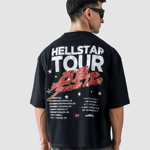 Wholesale <b>Men's</b> <b>Retro</b> Oversized T <b>Shirt</b> Grey Graphic Print Streetwear Casual Loose Fit Short Sleeve Tee For <b>Men</b> - Product Image 2